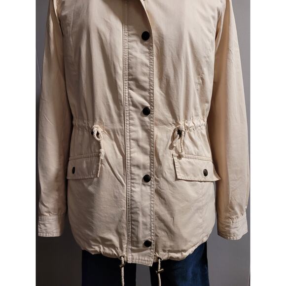 Banana Republic Heritage Women's XS Beige Fur Collar Classy Coat - Picture 5 of 16